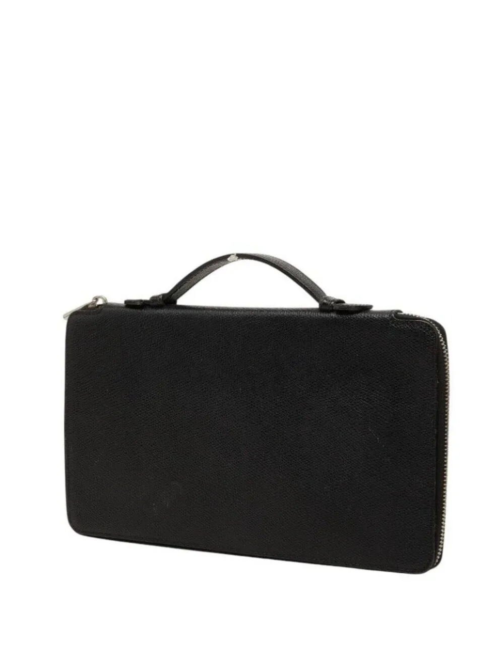 Celine Zip Around Wallet Second Black Leather